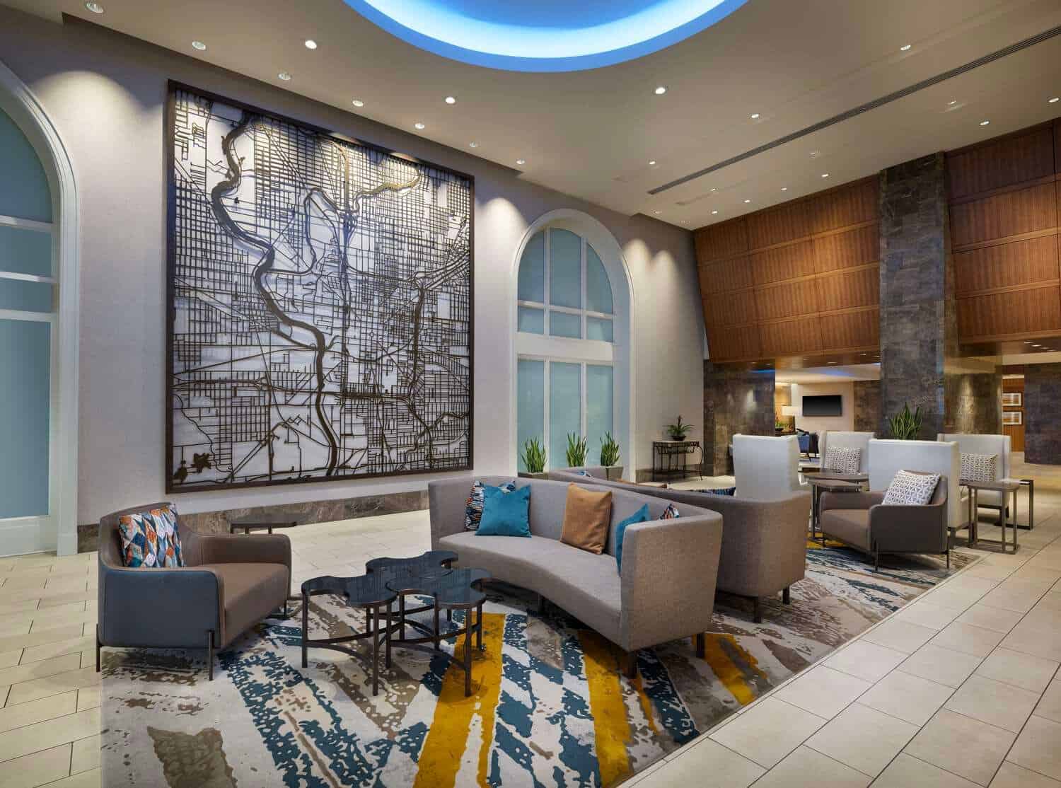 Hilton Indianapolis FF&E lobby
