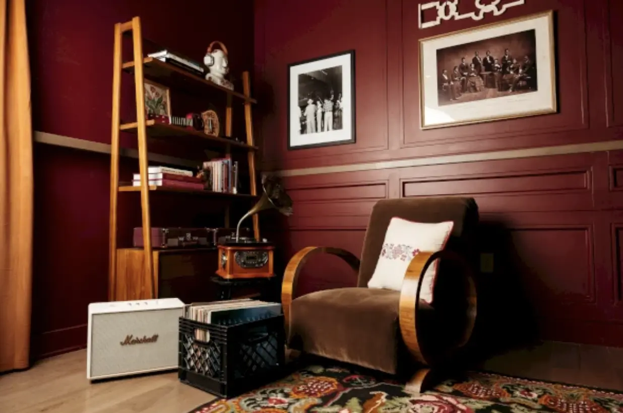 The Ryman Vinyl Suite Nashville featuring Safemark in-room technology integration supporting hospitality guest room security and seamless guest experience