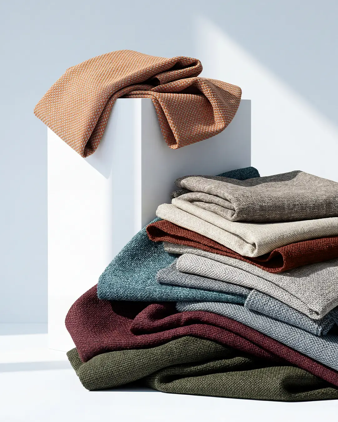 Hospitality performance upholstery and vinyl materials by Valley Forge Fabrics showcasing durable decorative surfaces designed for guestrooms, lounges, restaurants, and public spaces.