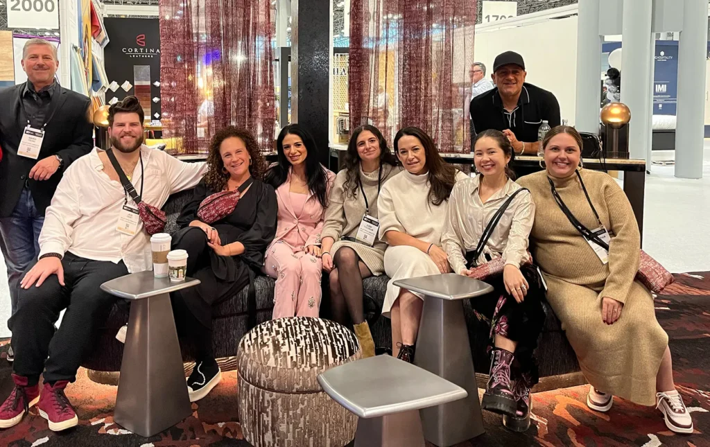 Valley Forge Fabrics team celebrating collaboration and innovation in hospitality performance textiles and sustainable interior design.