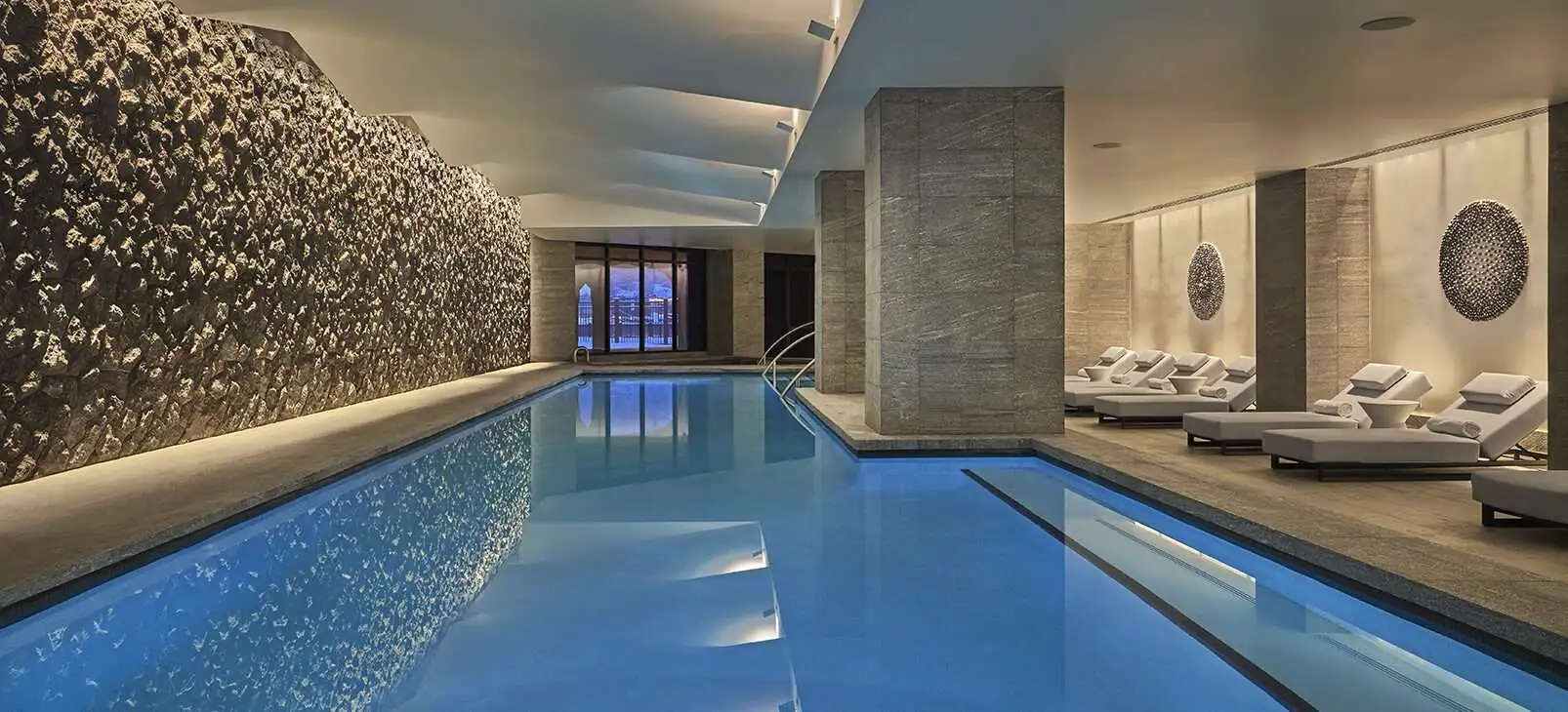 Spa pool and luxury hospitality furnishings at Montage Big Sky resort